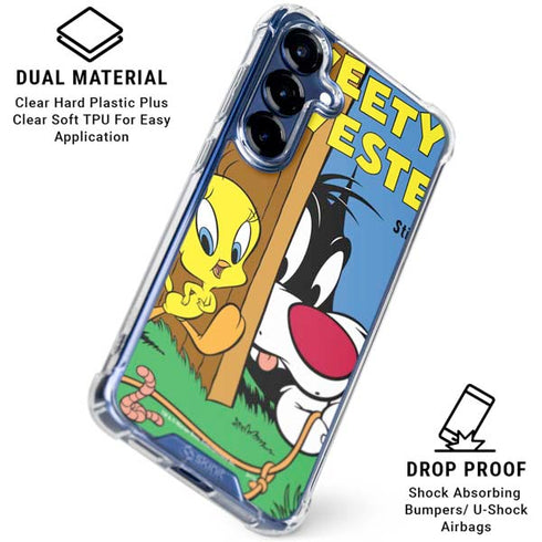 Looney Tunes Tweety Bird Sylvester Ten Cents Galaxy S25 Clear Case
